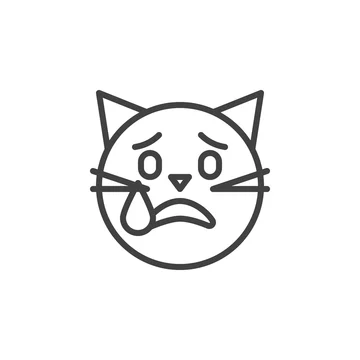 Cat icon vector. Linear style sign for mobile concept and web