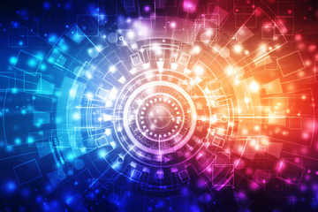 Obraz premium Digital Abstract technology background, futuristic background, cyberspace Concept
