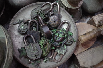 Vintage padlocks with beautiful details.