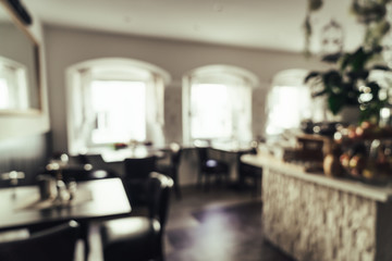 Fototapeta na wymiar abstract blur in hotel restaurant