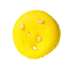 Colorful macaroons isolate on white.