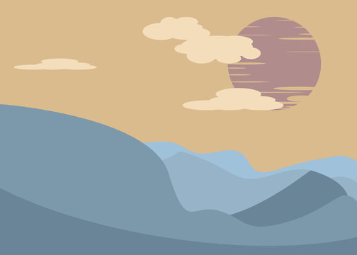 desert pastel colour background vector illustration 