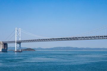 Fototapeta na wymiar Seto Ohashi Bridge in seto inland sea,shikoku,japan