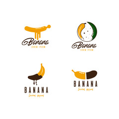 Banana logo set