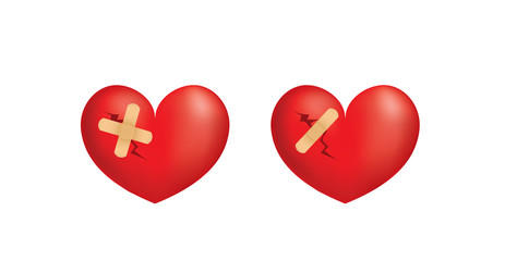 Broken heart. vector illustration