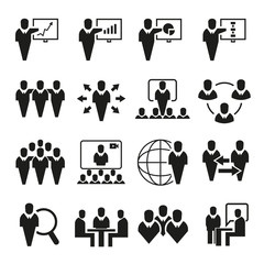 office and organization management icons, business management