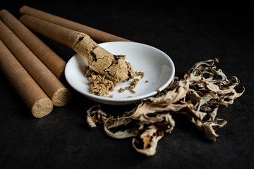 Chinese medicine moxibustion herbs Ai Ye and Ai Rong