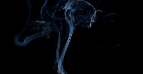 Smoke in black background
