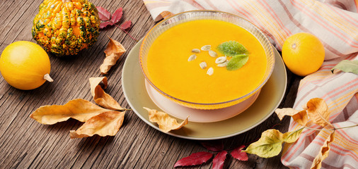 Autumn pumpkin soup