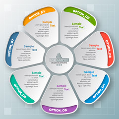Abstract 3D Paper Infographics. Business template .Vector illustration