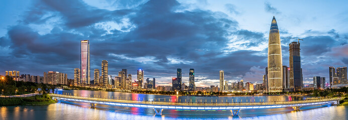 Obraz premium Shenzhen Talent Park Night Panorama