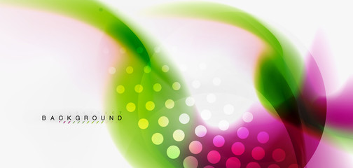 Color flowing wave, trendy liquid design template