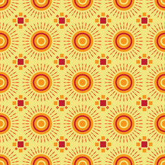 Shweshwe sun pattern