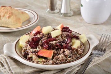 Cranberry, apple and quinoa salad