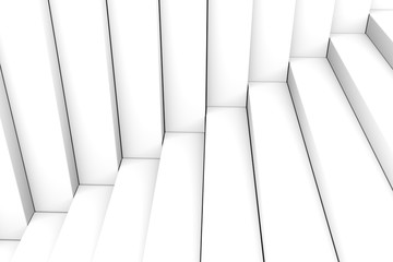 Black and white abstract background stairs box 3d illustration © profit_image