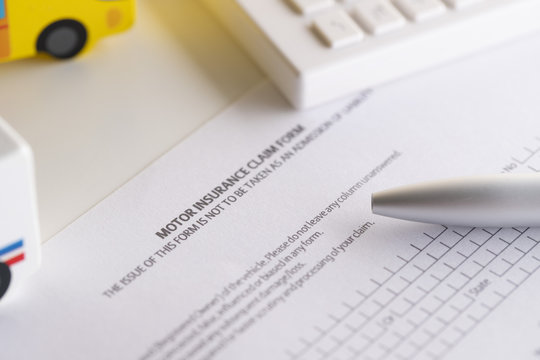 Motor Claim Form Paper With Calculator