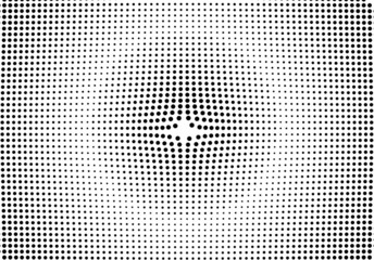 Gradient halftone dots background. Pop art template, texture. Vector illustration