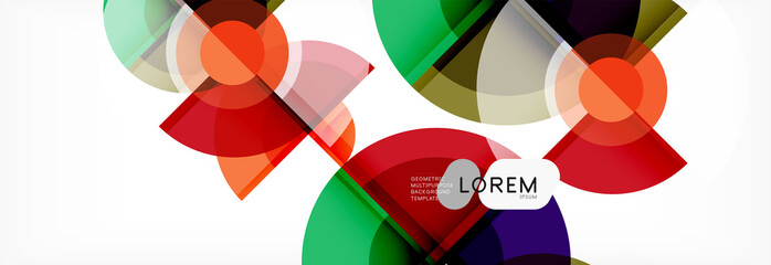 Abstract background bright circles geometric design