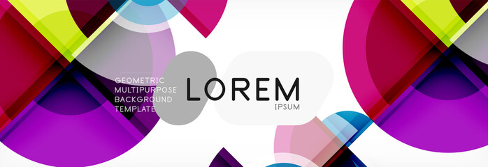 Abstract background bright circles geometric design