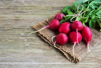 Fresh purple radish