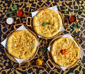 cheese bread on table