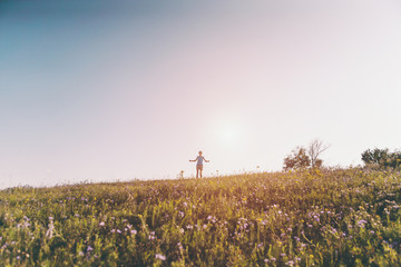 The girl in the meadow.