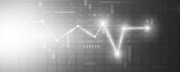 Candle stick graph chart of stock market investment trading. Stock market data. Trend of graph. Stock market , exchange. Vector illustration