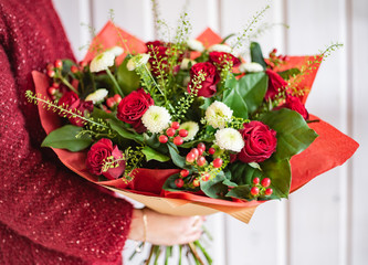 nice bouquet in the hands