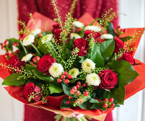 nice bouquet in the hands