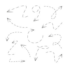 vector dashed arrows