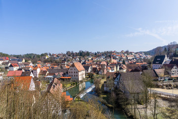 Fototapeta na wymiar Stadt Velden Franken Panorama