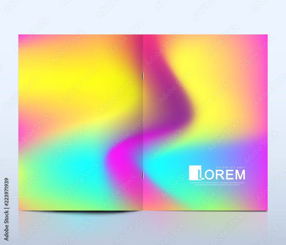 Poster modern vector template for brochure leaflet flyer cover banner catalog in a4 size. abstract fluid 3d