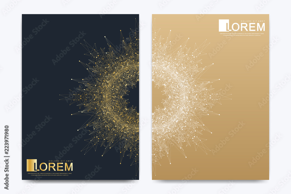 Aufkleber modern vector template for brochure leaflet flyer cover catalog magazine or annual report. golden la