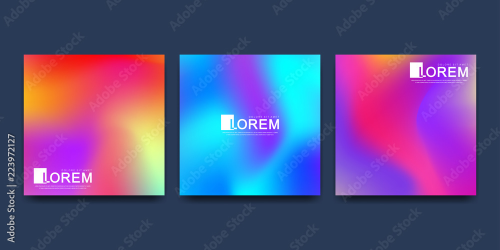 Poster modern vector template for brochure cover banner. abstract fluid 3d shapes vector trendy liquid colo
