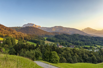 Rossfeld Panoramic Road at the summer evening