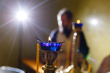 Priest during a wedding ceremony