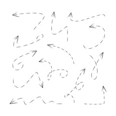 vector dashed arrows