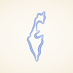 Israel - Outline Map