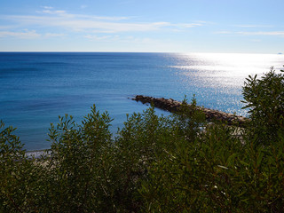 Famous coast beach of Cabo Roig. Province of Alicante. Costa Blanca. Spain