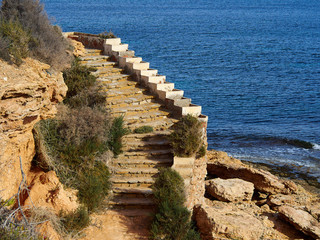 Famous promenade of Cabo Roig. Costa Blanca. Spain