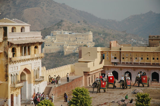 Amber Fort near Jaipur in Rajasthan, India