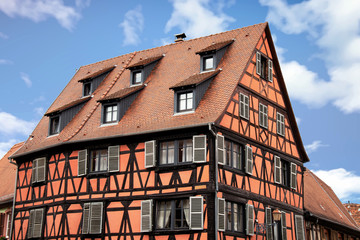 Molsheim. Maisons à colombages, Alsace. Bas-Rhin. Grand Est	