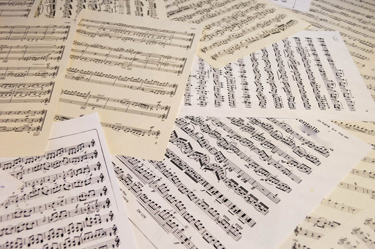 A lot of music scores.
