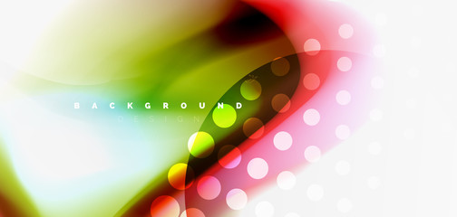 Color flowing wave, trendy liquid design template