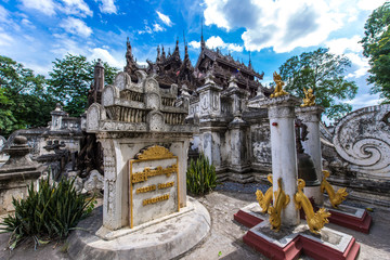 Shwenandaw Kyaung Monastery or Golden Palace Monastery at Mandalay, Myanmar