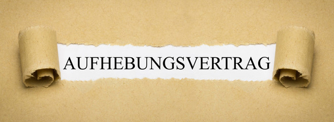 Aufhebungsvertrag