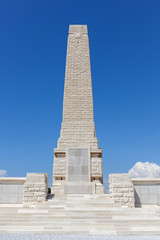 Fototapeta na wymiar The Helles Memorial at the Gallipoli Peninsula, the site of extensive First World War battlefields and memorials.