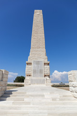 The Helles Memorial at the Gallipoli Peninsula, the site of extensive First World War battlefields and memorials.