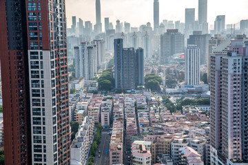 Fototapeta na wymiar Shenzhen Luohu District intensive real estate properties