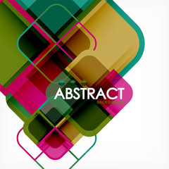 Abstract background, square shapes geometric composition